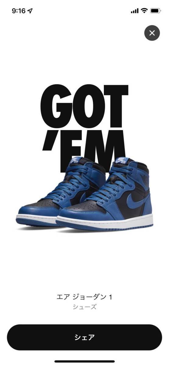 27cm Nike Air Jordan 1 High OG Dark Marina Blue 555088-404 ナイキ