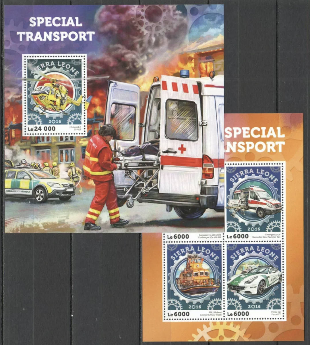 「BRY47」シエラレオネ切手　2016年　消防車_画像1