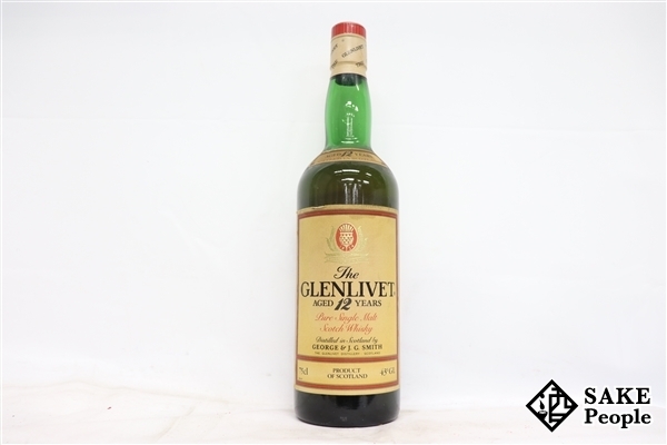 ◇注目! ザ・グレンリベット 12年 旧ボトル 赤アザミ 750ml 43％ スコッチ