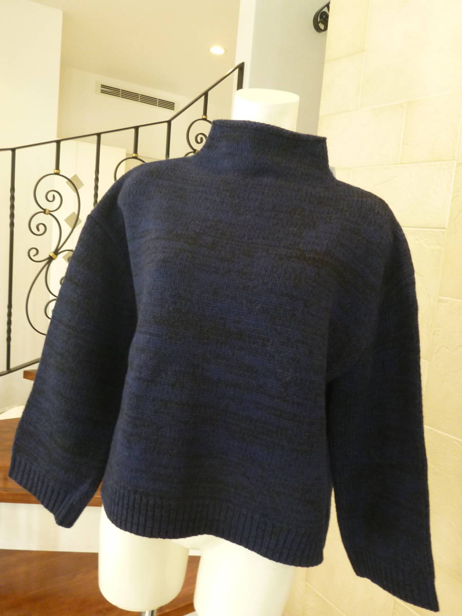 4.5 ten thousand new goods DEMYLEE(temi Lee ) * navy series fine quality thick long sleeve sweater L corresponding 