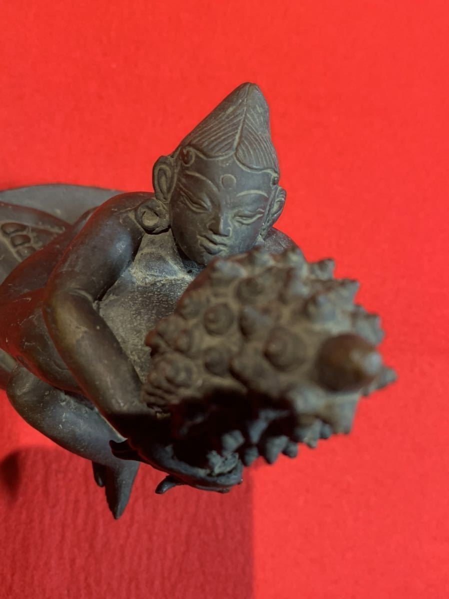 仏教美術 仏像 観音菩薩 歓喜仏 時代物 銅製 古銅 中国仏 チベット仏 