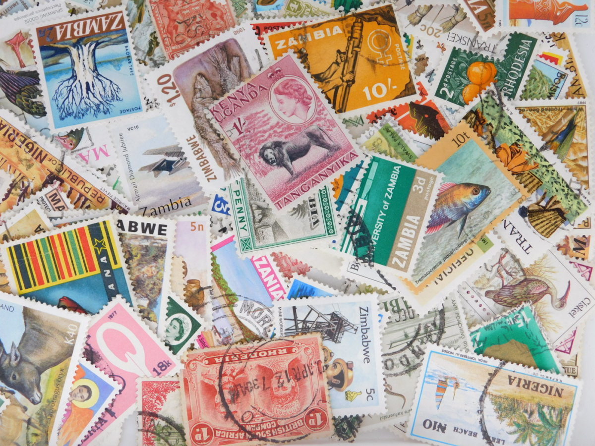 海外切手　ブリティッシュアフリカ １００枚　中・大型切手が中心 記念切手　使用済切手 外国切手 コラージュ 紙もの おすそ分けに_画像8