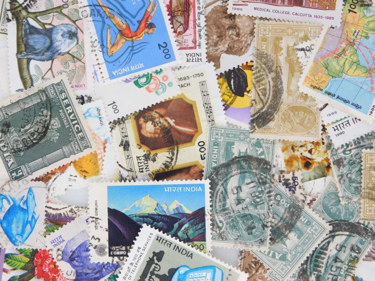 海外切手　インド　３０枚　使用済切手 外国切手 コラージュ 紙もの おすそ分けに_画像6