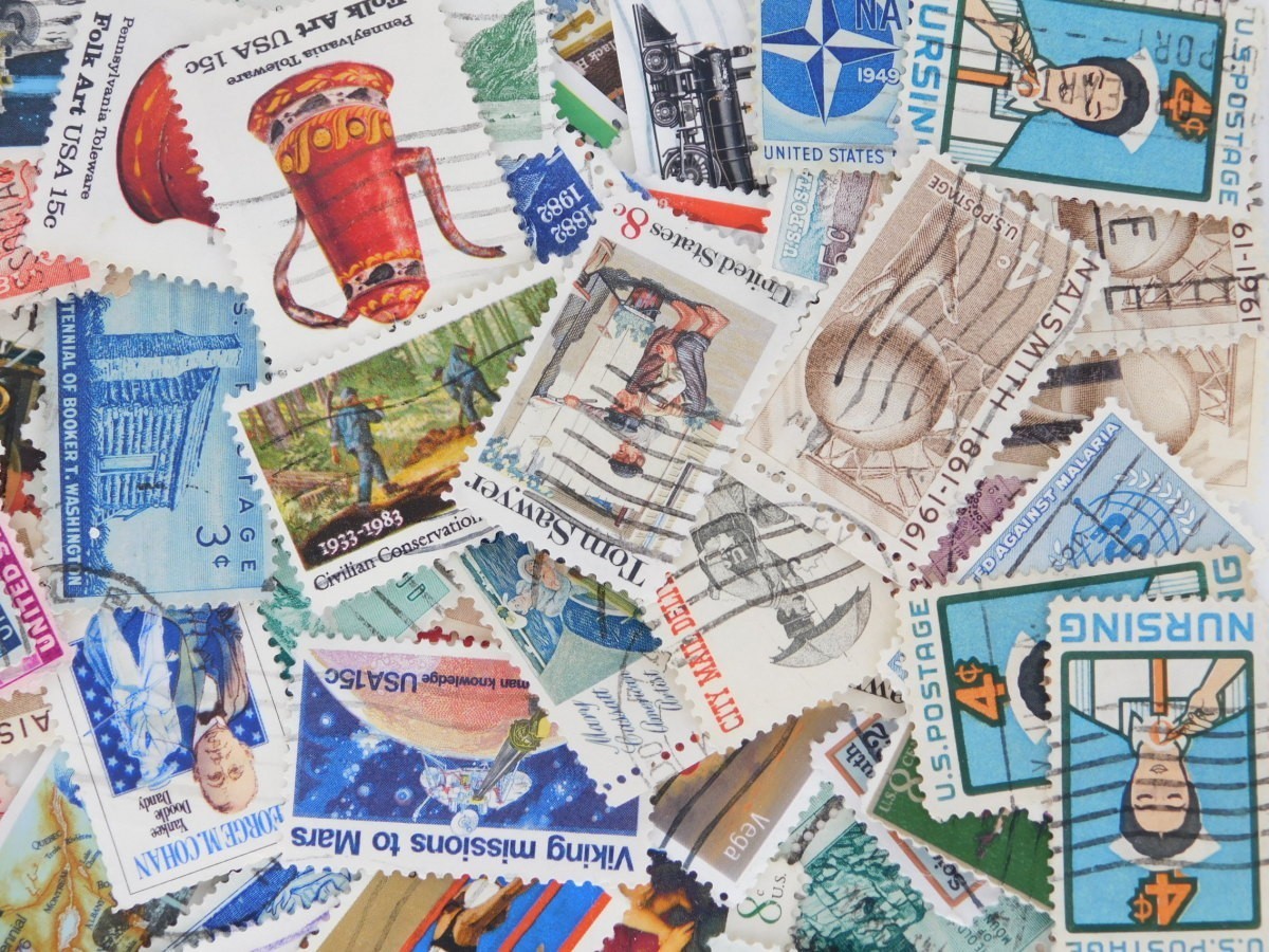 海外切手　アメリカ ３０枚　使用済切手 外国切手 コラージュ 紙もの おすそ分けに_画像5