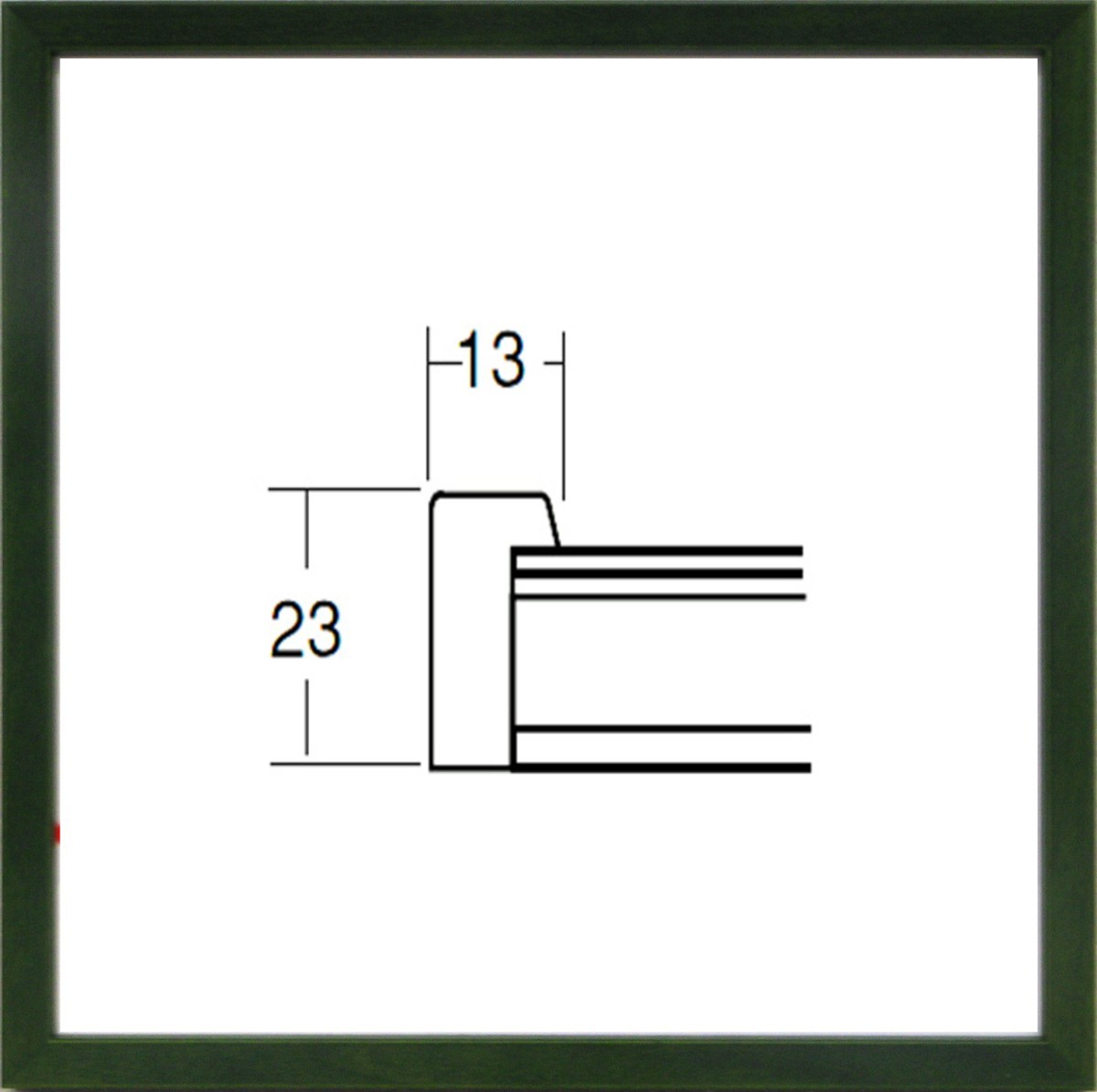 正方形の額縁 木製フレーム 5767 300角 （ 30角 ）サイズ グリーン_画像1