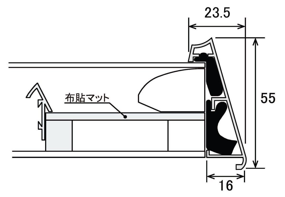 油絵/油彩額縁 アルミフレーム 8182 Cマット シルバー サイズF3号_画像5