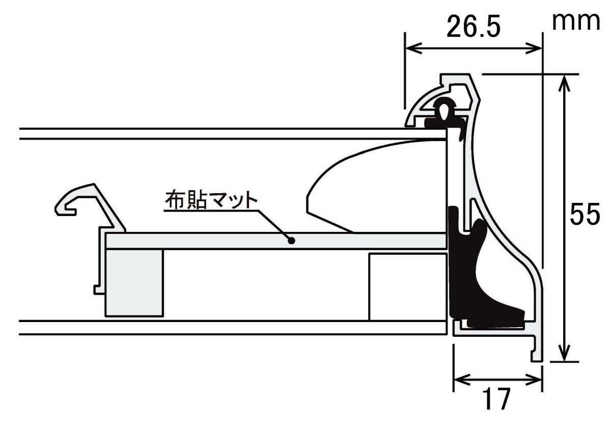 油絵/油彩額縁 アルミフレーム DA502 Aマット ゴールド サイズM60号_画像3