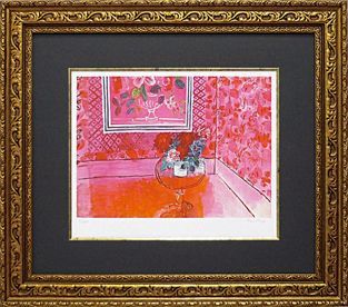 額装絵画絵画 ビッグアート ラウル・デュフィ作 「バラ色の人生