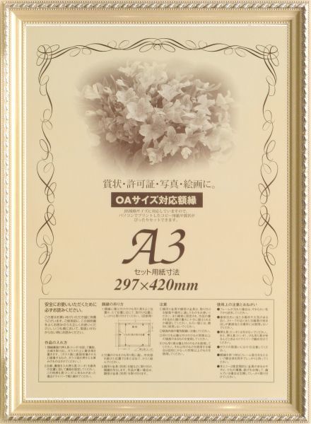 OA picture frame poster panel resin made frame 8131 A3 size ivory 