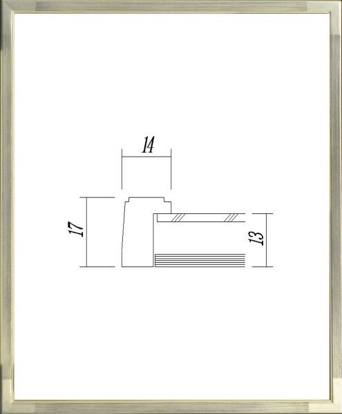デッサン用額縁 木製フレーム アクリル仕様 7513 三三サイズ シルバー_画像1