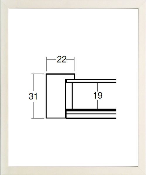 デッサン用額縁 木製フレーム 5660 小全紙サイズ ホワイト_画像1