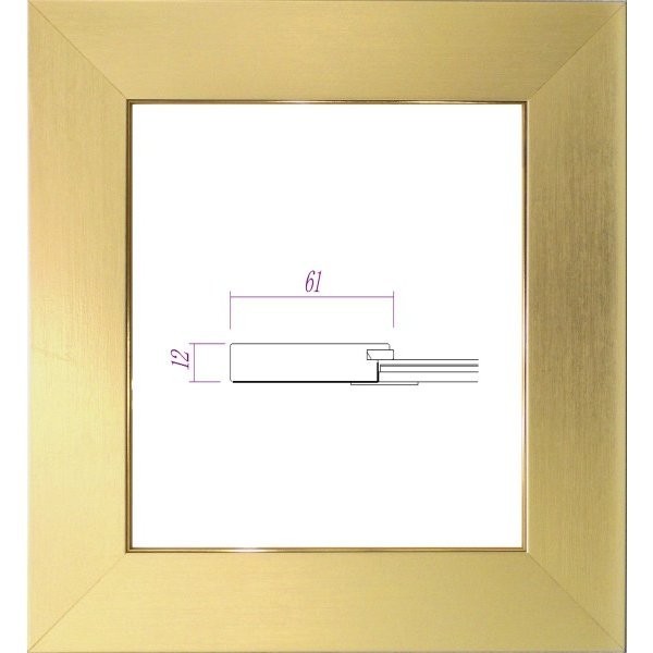 色紙額縁 木製フレーム 4860 (8X9寸) ゴールド_画像1