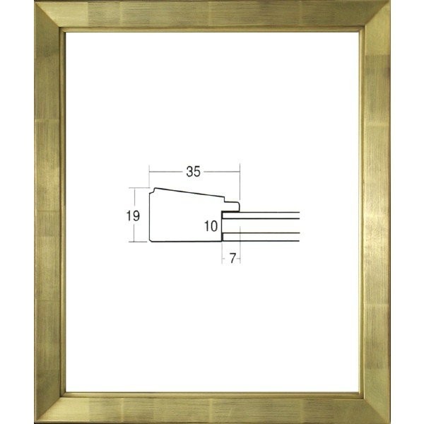 デッサン用額縁 木製フレーム アクリル仕様 7514 四ッ切サイズ ゴールド 金_画像1