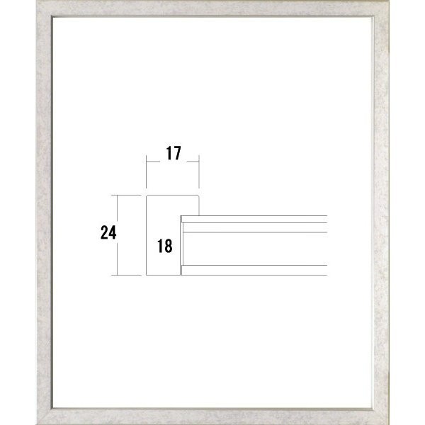 デッサン用額縁 木製フレーム 5871 半切サイズ ホワイト_画像1