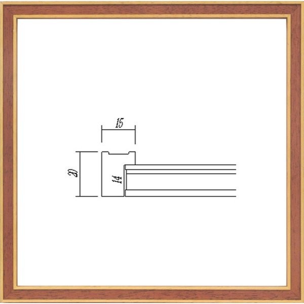 正方形の額縁 木製フレーム 7910 250角 （ 25角 ）サイズ レンガ_画像1