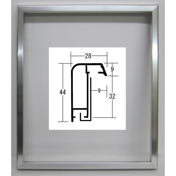 油彩額縁 油絵額縁 アルミフレーム サイズP40 「アフィックス28