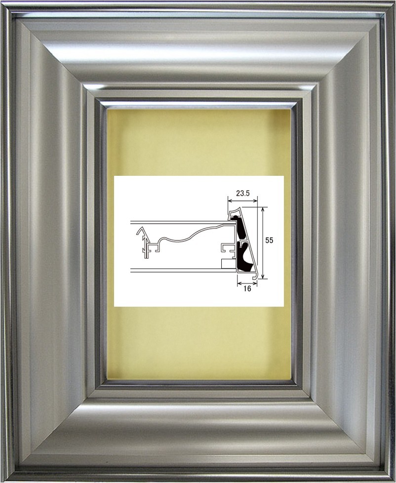 アルミフレーム 油絵額縁 油彩正方形の額縁 額縁 6269 ガラス付 サイズS8号_画像1