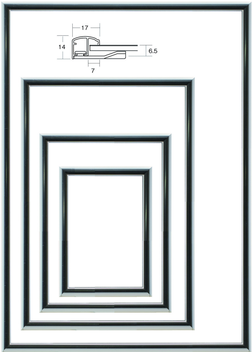 OA額縁 ポスターフレーム アルミパネル UVカットPET付 5016 A3サイズ 420X297mm シルバー_画像1