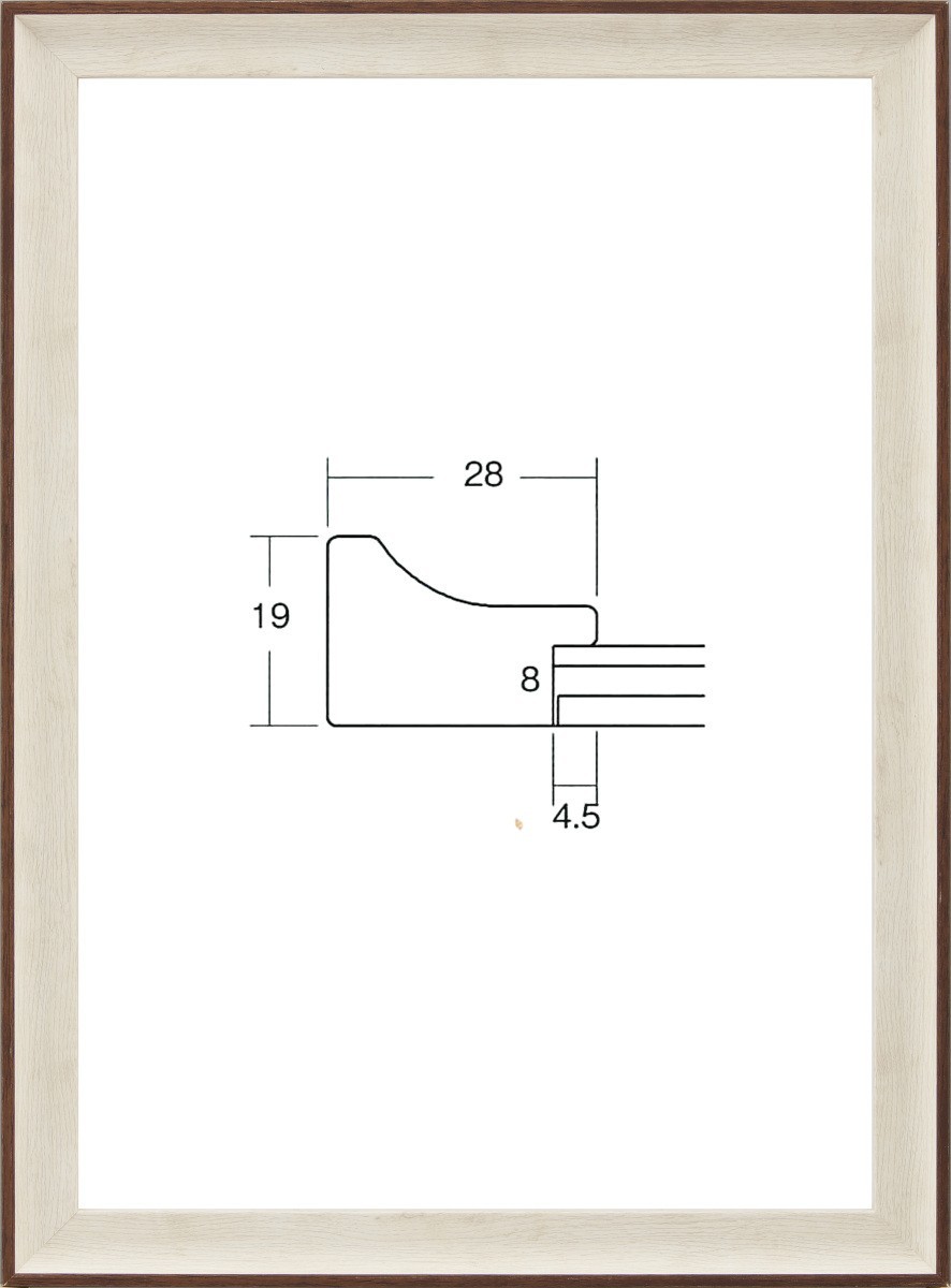 OA picture frame poster panel resin made frame UV cut PET attaching 8155 A4 size white 