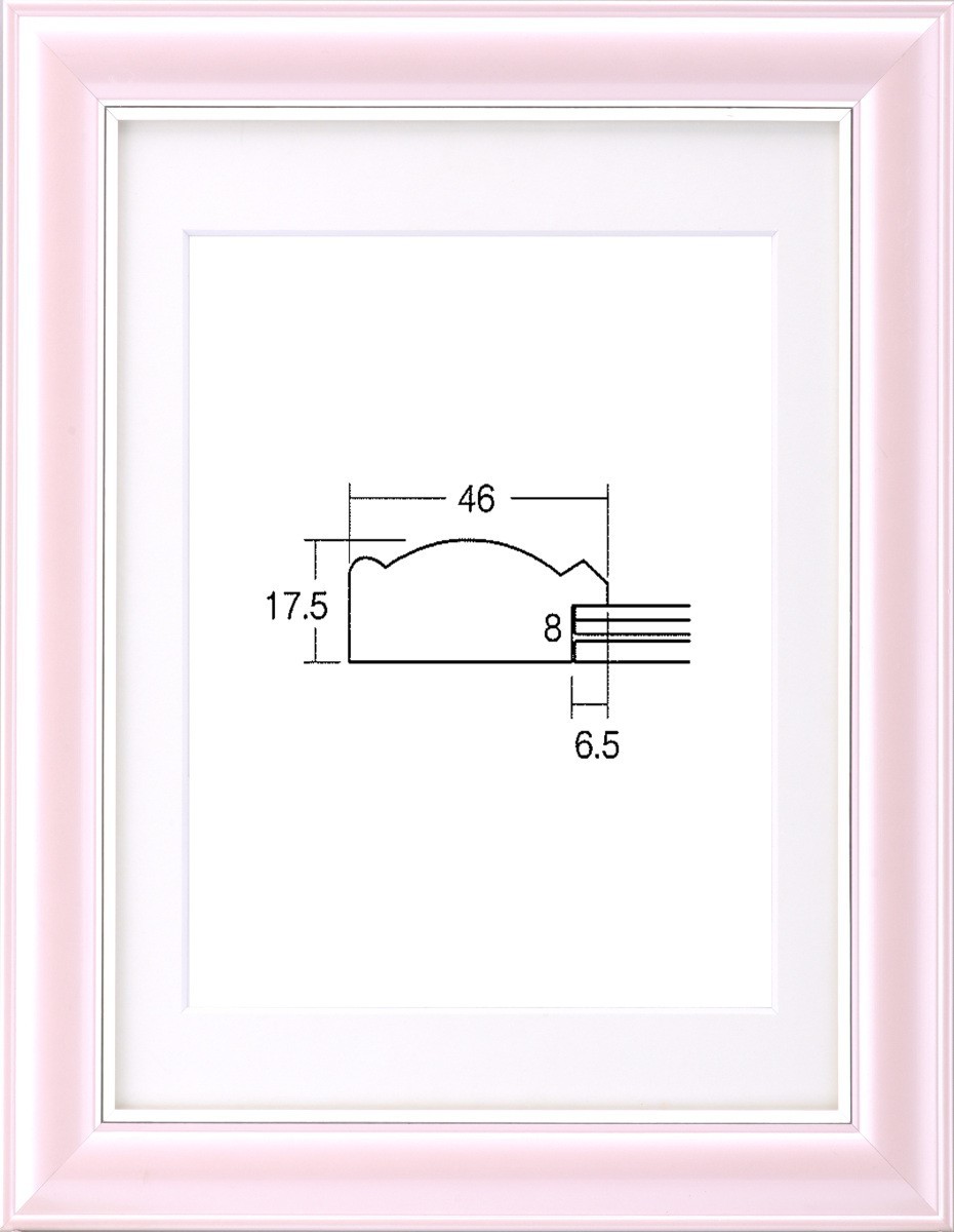 遺影額縁 木製 5875 八〇サイズ 10枚1セット ピンク_画像1