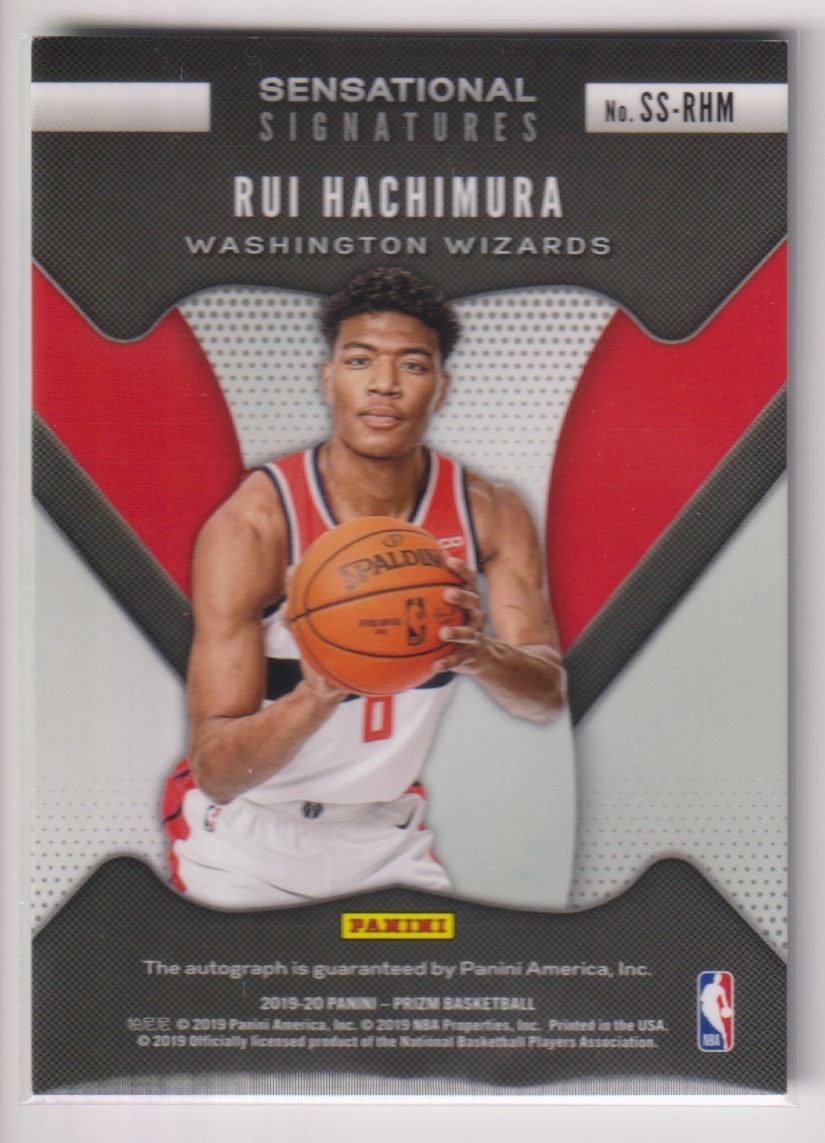 NBA Rui Hachimura AUTO 2019-20 PANINI PRIZM BASKETBALL ROOKIE SENSATIONAL SIGNATURES AUTOGRAPH 八村 塁 直筆 サイン オート 傷ありの画像2