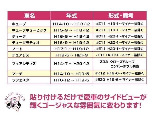 メール便 日産 Z33 フェアレディZ H14.7～H20.12 サイドマーカーリム カバー メッキ 両面テープ取付_画像3