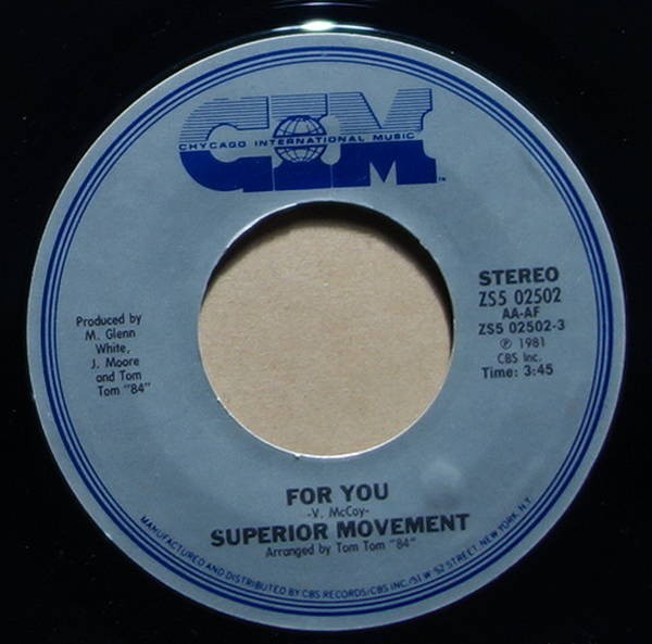 Soul/Funk◆Superior Movement - For You / Be My Cinderella◆マイナーレーベル◆7inch/7インチ/試聴可/超音波洗浄_画像1