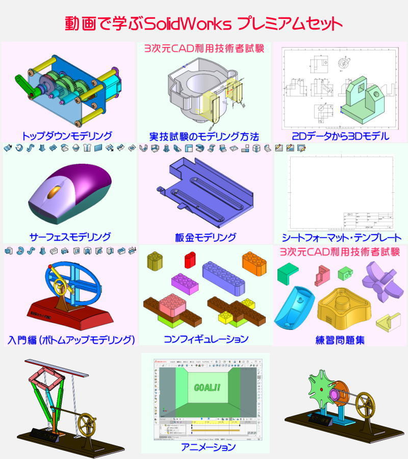 古着人気アイテム 動画で学ぶSolidWorks プレミアムセット CAD