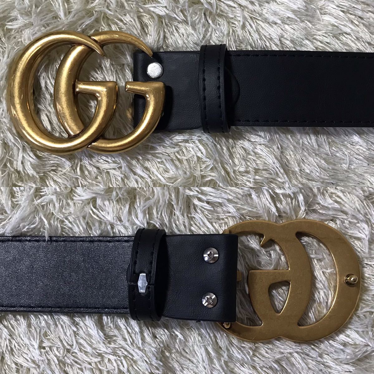 1円～ 極美品 GUCCI グッチ ベルト バックル マーモント GG ゴールド