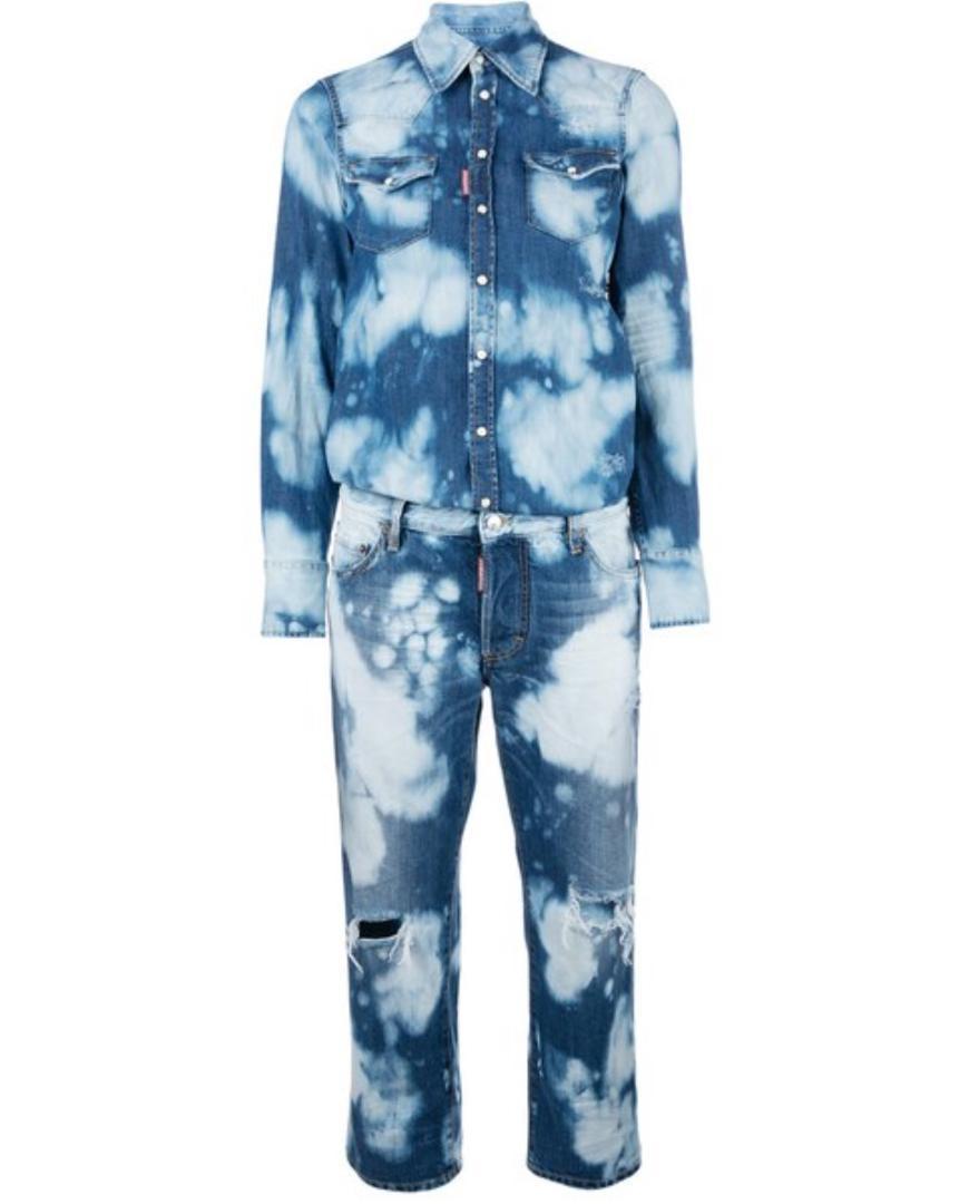 【超特価SALE開催!】 ディースクエアード Dsquared2 デニムジャンプスーツ つなぎ オールインワン ブリーチ加工 ヴィンテージ加工 コットン サロペット、オーバーオール 【超特価SALE開催!】 ディースクエアード Dsquared2 デニムジャンプスーツ つなぎ オールインワン ブリーチ加工 ヴィンテージ加工 コットン サロペット、オーバーオール