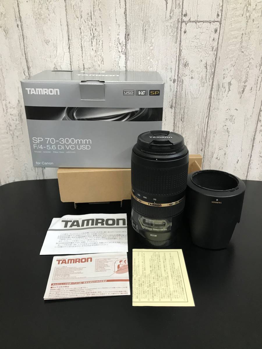 TAMRON タムロン 一眼レフカメラ レンズ A005E SP70-300mm F/4-5.6 Di VC USD Φ62mm for Canon 中古品 訳あり品_画像1