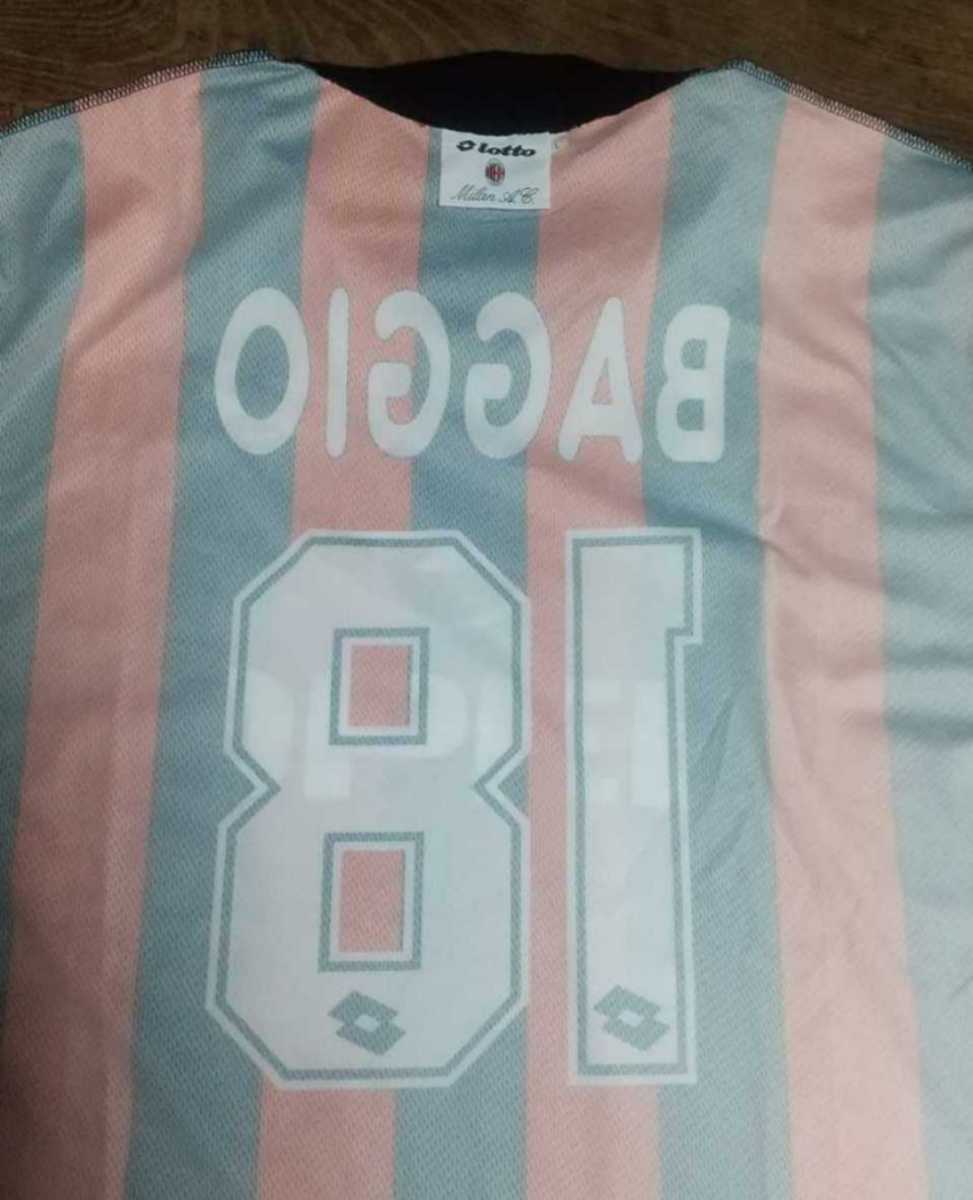 値下げ交渉 96-97 ACミラン #18 バッジョ 【昇華ネーム&ナンバープリント】 Lotto/ロット イタリア製 検)1996 ACM MILAN BAGGIO ロベルト 1