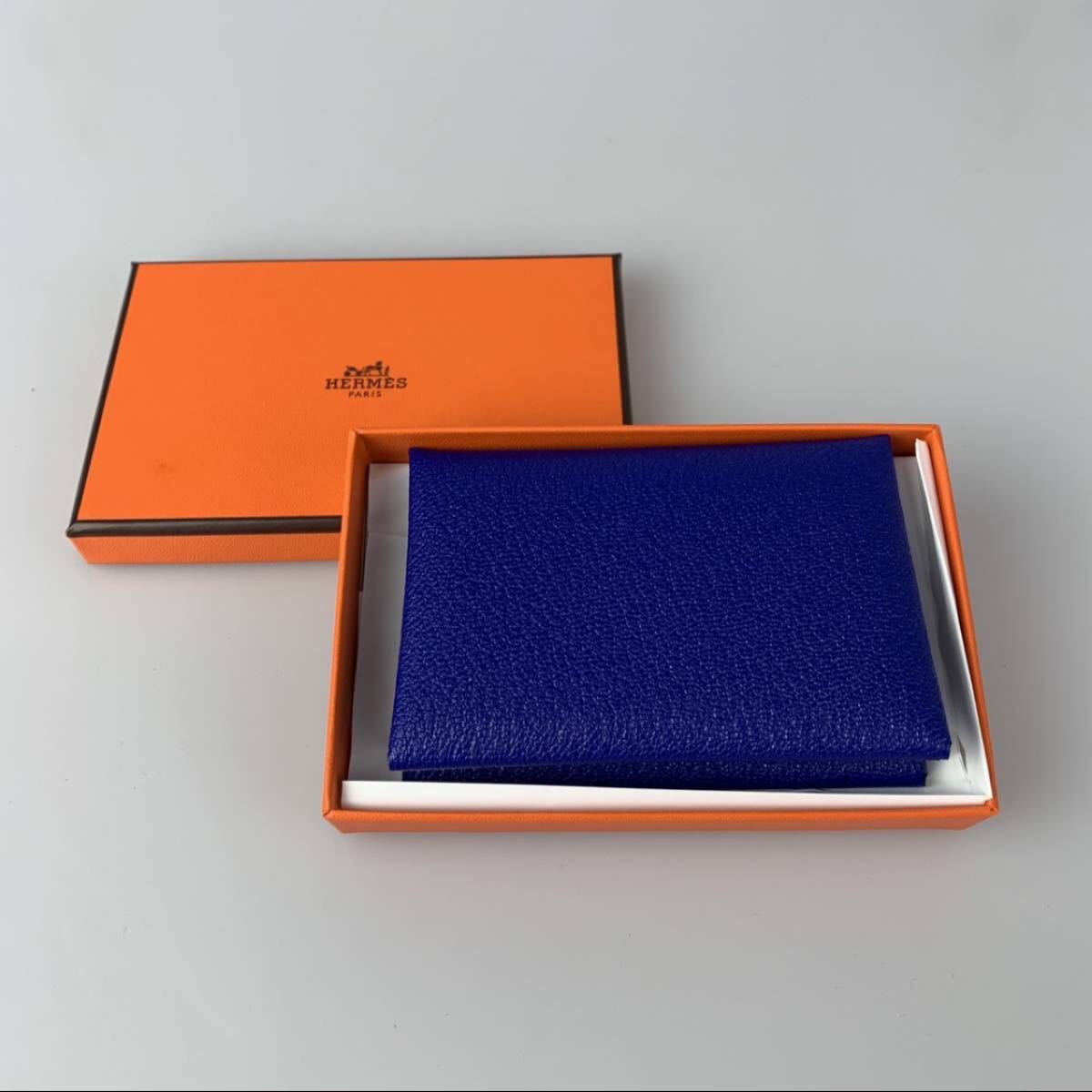 ☆HERMES☆エルメス 新品未使用☆カルヴィ デュオ ブルーフランス レア