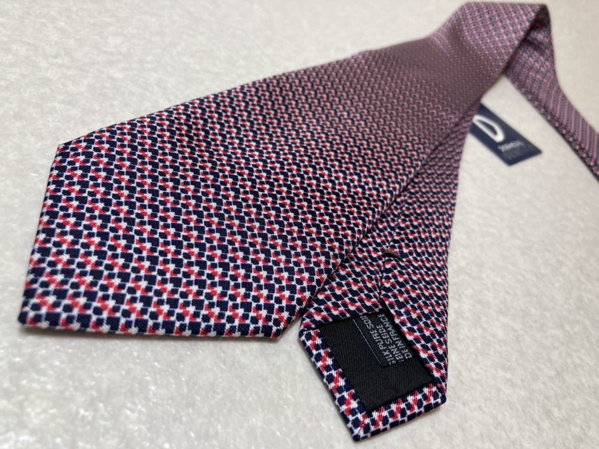 新しいスタイル 新品　ドーメル (仏)　フランス製ハンドメイドネクタイ　細かいパターンの幾何学模様その１　定価１．７６万円 ネクタイ一般