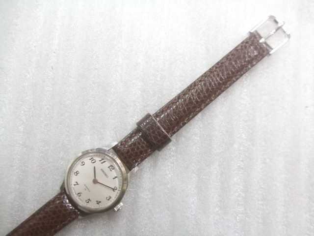 レトロセイコー女性用手巻シンプル腕時計24石動品　G375