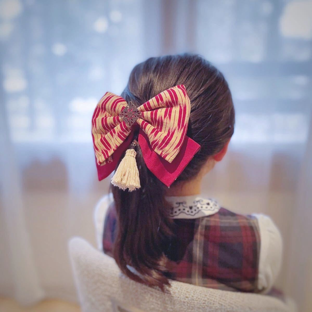小学生の袴にも合う】卒業式 袴 大正ロマン 髪飾り乙女のリボン( 小学生の袴にも合う】卒業式 袴 大正ロマン 髪飾り乙女のリボン(