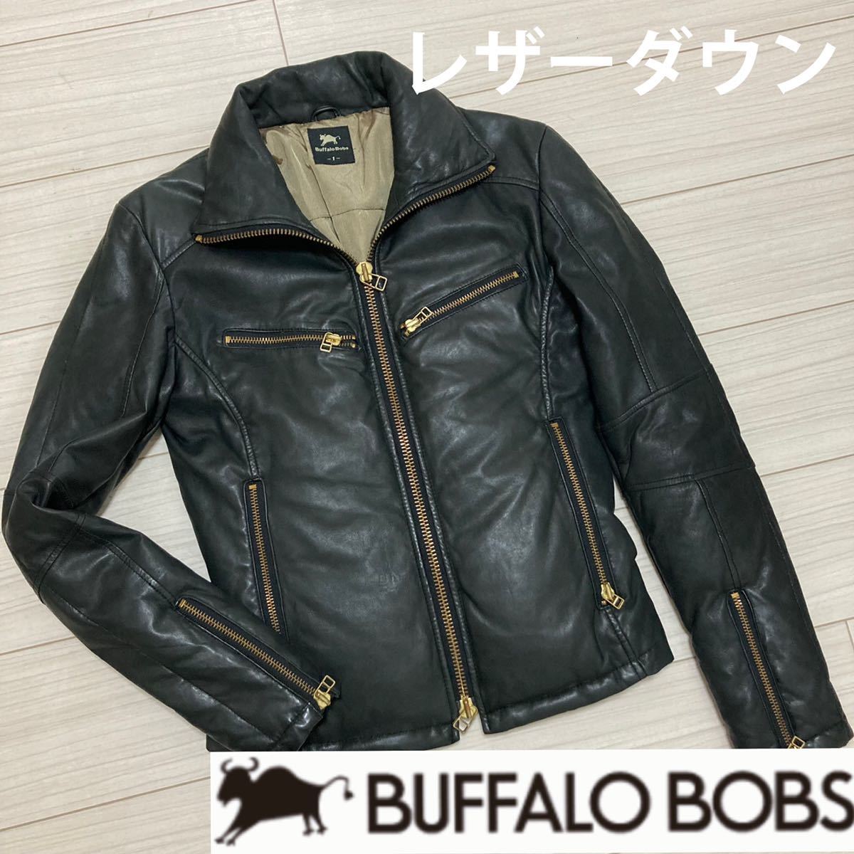 BUFFALO BOBS◇レザー 本革 ダウン ライダース ジャケット 1 S BUFFALO BOBS◇レザー 本革 ダウン ライダース ジャケット 1 S