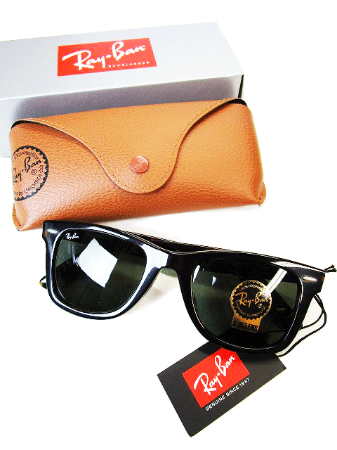 (D) 未使用 Ray-Ban WAYFARER べっ甲 サングラス レイバン ウェイファーラー イタリア製_画像1