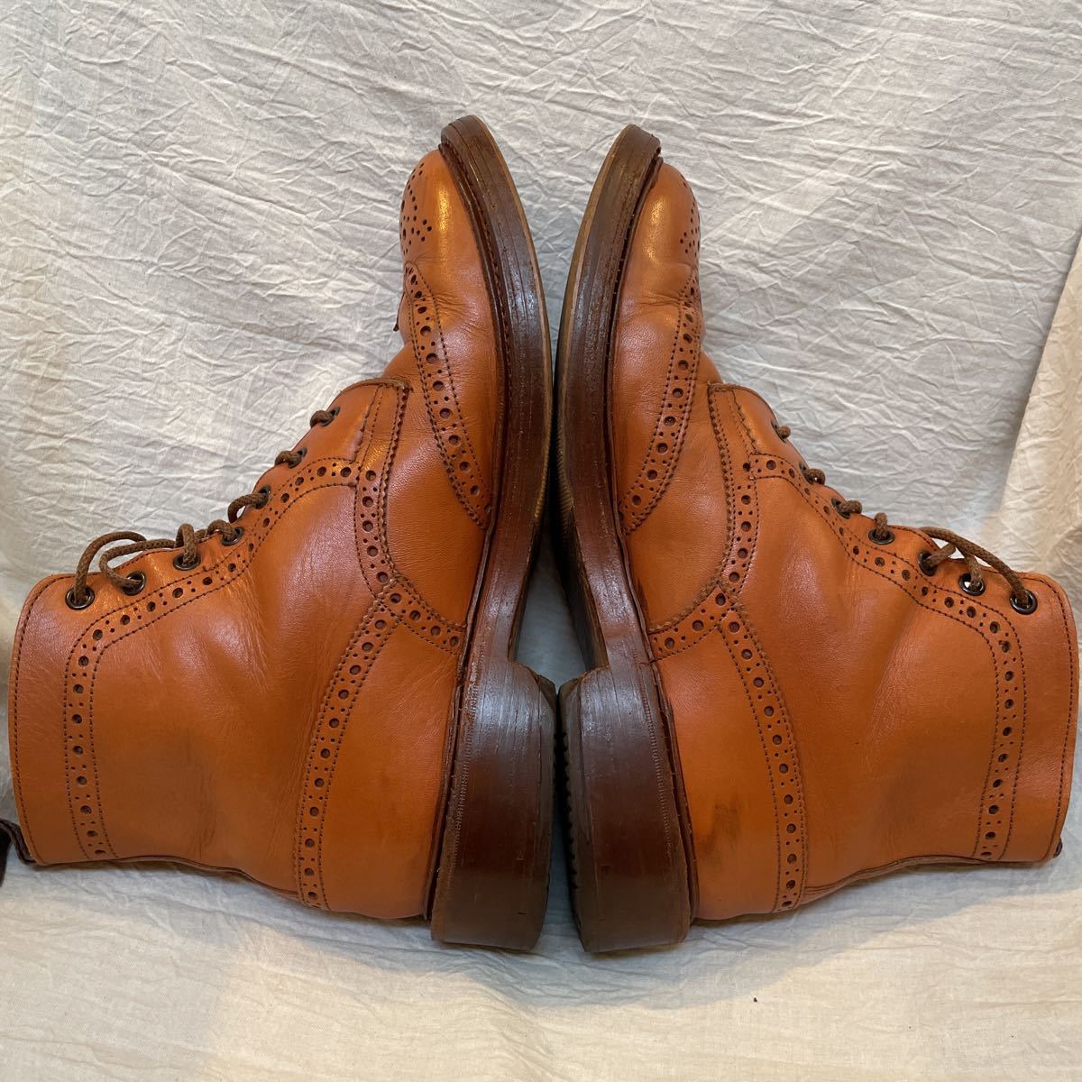 TRICKER'S トリッカーズ カントリーブーツ MALTON モルトン 7ホール ウイングチップ 2508 ブラウンUK9 メンズ