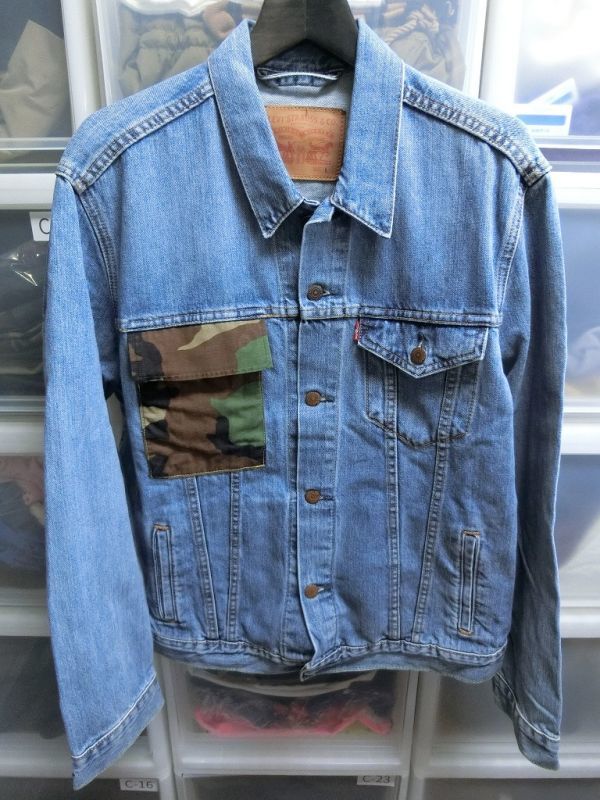 クリスマスツリー特価! 迷彩胸ポケット ジャケット デニム Levi's L