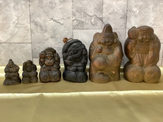 Yahoo!オークション - B1-201 七福神 恵比寿様 大黒様 置物 計6