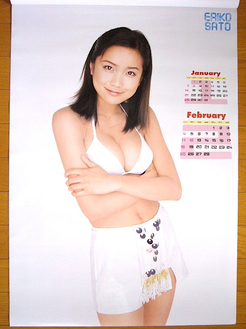 2001 year Sato Eriko calendar unused storage goods 