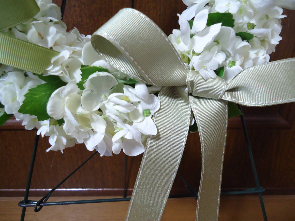 ! work adjustment!a-tifi car ru flower! artificial flower! lease!28cm!....! ribbon! white green! marks liefrejie! ornament! final product 
