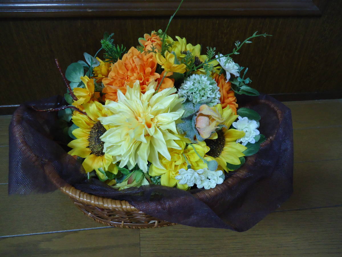 ! work adjustment!a-tifi car ru flower! artificial flower!BRIDES!AIBA! sunflower! interior bouquet! bouquet! extra attaching! final product!