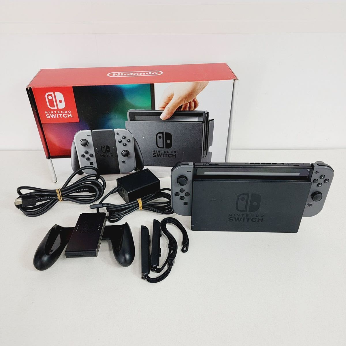 動作確認初期化済 Nintendo Switch 本体 グレー ニンテンドー スイッチ