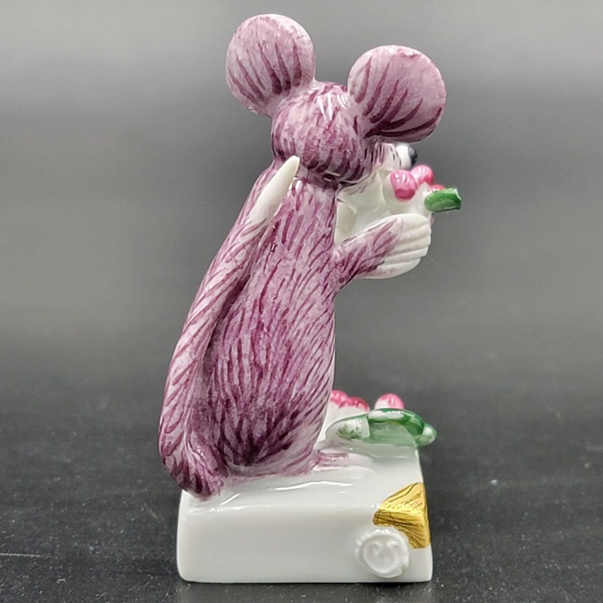 Meissen マイセン 干支シリーズ ネズミ 鼠 置物 ねずみ 陶器 高さ約5.5