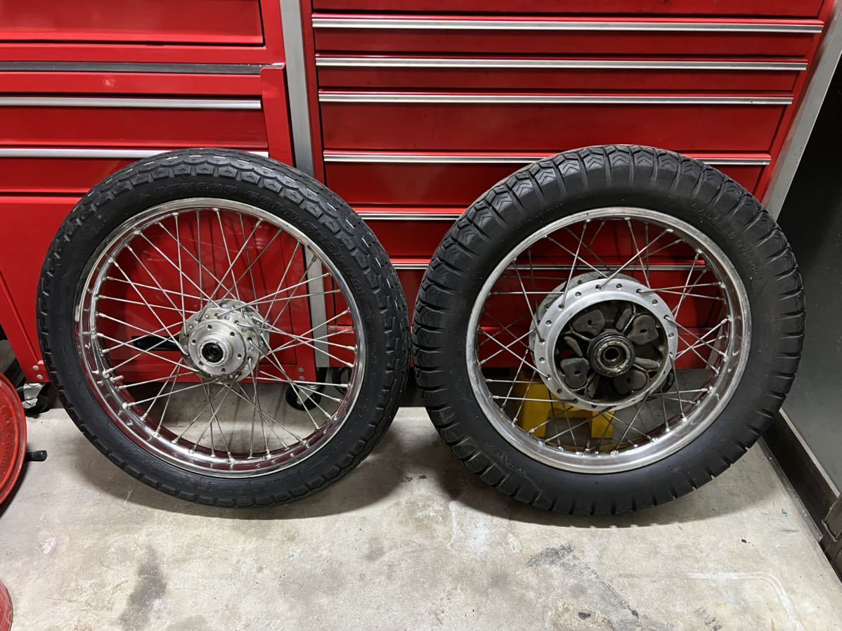 CB750k4 純正スポークホイール タイヤ付 CB750four 検)Z1Z2 CB350four