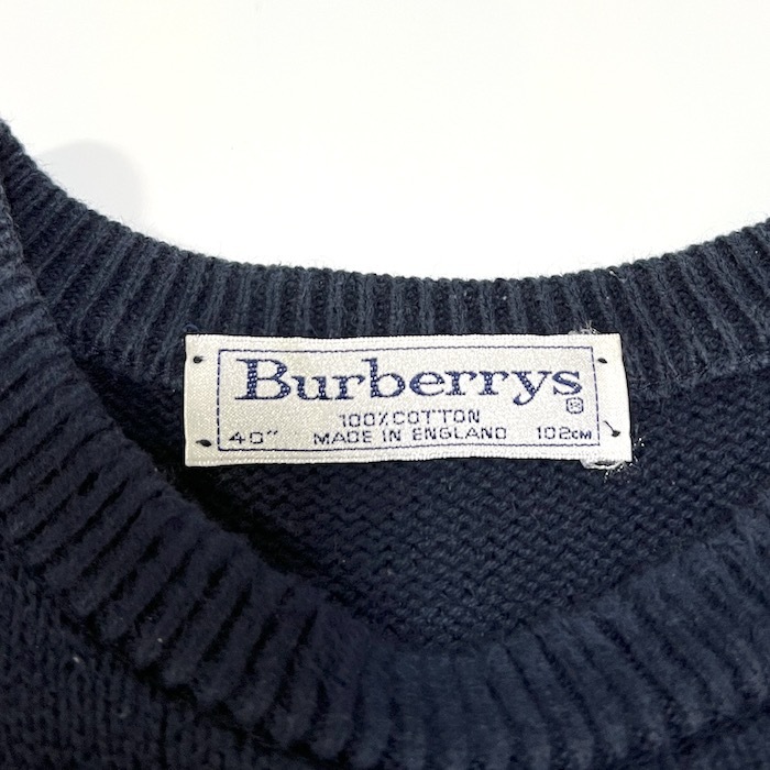【送料無料】90s イングランド製 Burberrys バーバリー コットンニット セーター vintage 古着 フーリガン_画像7