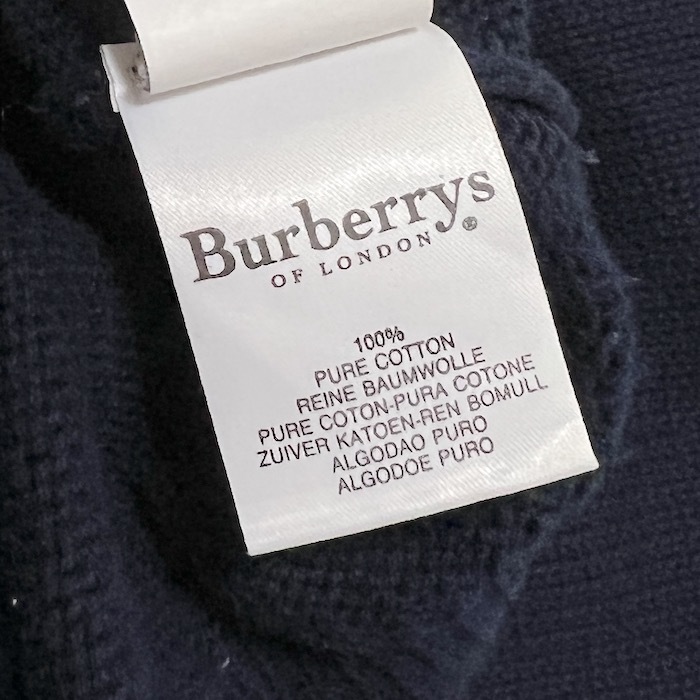 【送料無料】90s イングランド製 Burberrys バーバリー コットンニット セーター vintage 古着 フーリガン_画像8