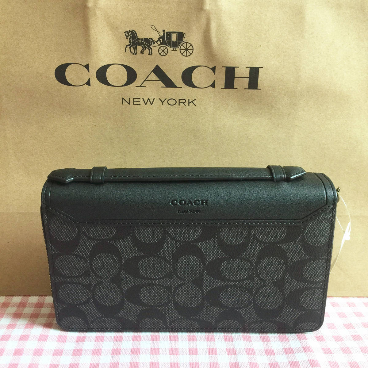 COACH☆新品】大人気!ダブルジップ!トラベル!シグネチャー